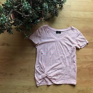 NWOT - knotted striped tee